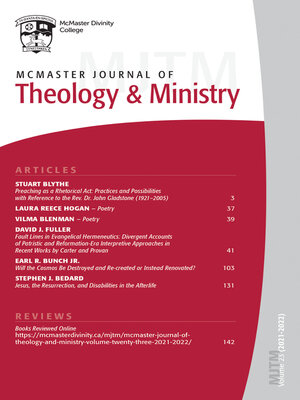 cover image of McMaster Journal of Theology and Ministry